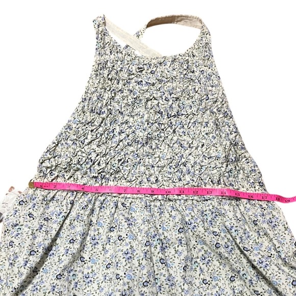 Free People Petunia Mini Dress Smocked Tea Combo Blue Size Large NWT‎ - Picture 12 of 16